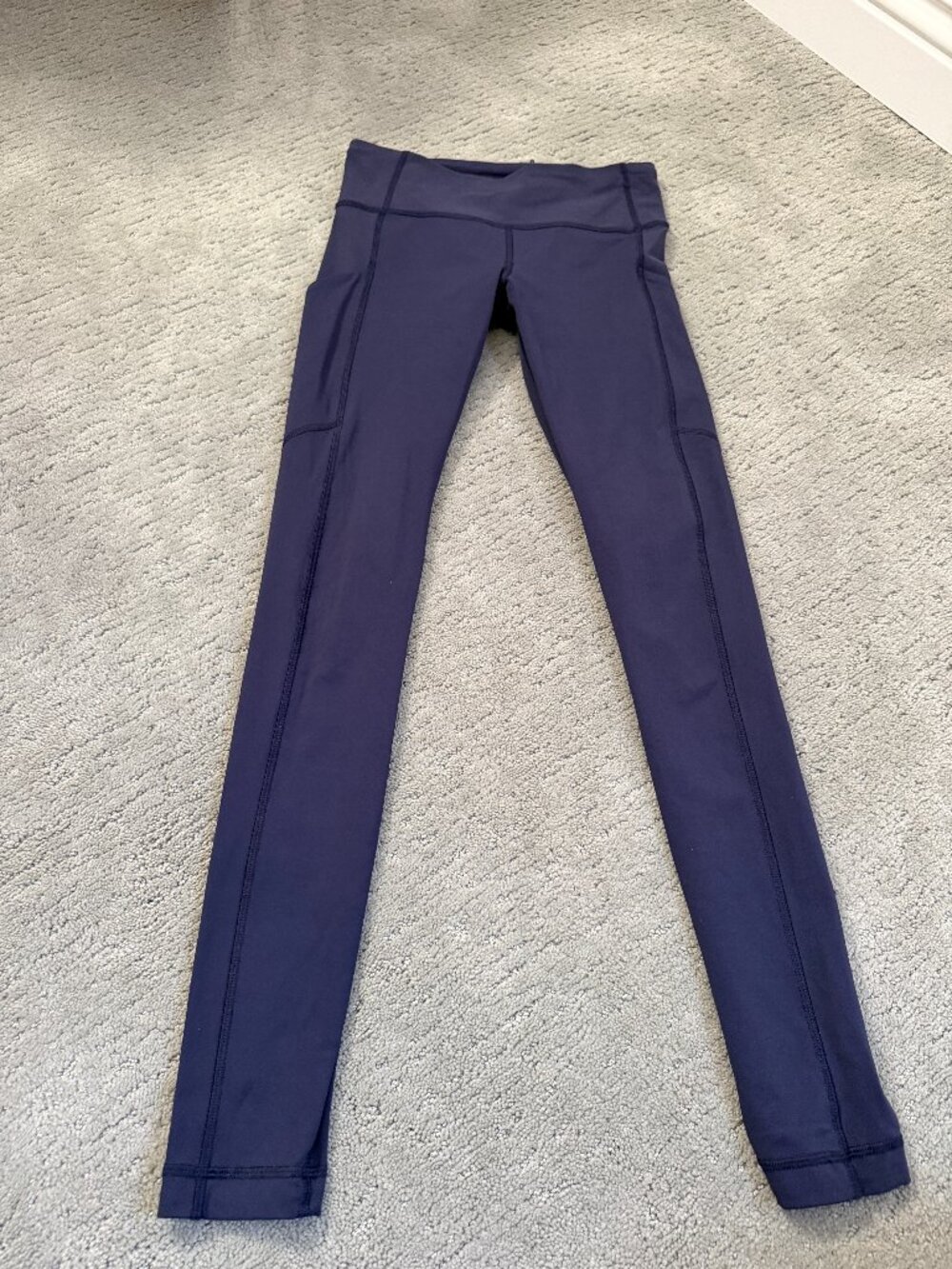 lululemon Wunder Train Leggings — Navy Blue | Size 4 | Pockets